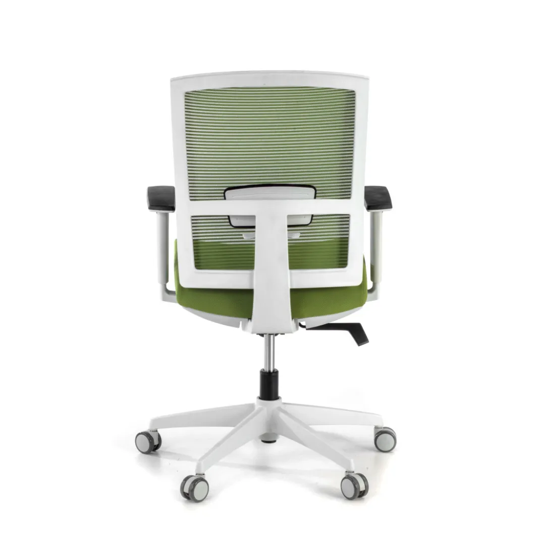 Silla de oficina Kendo white, brazos ajustables, red