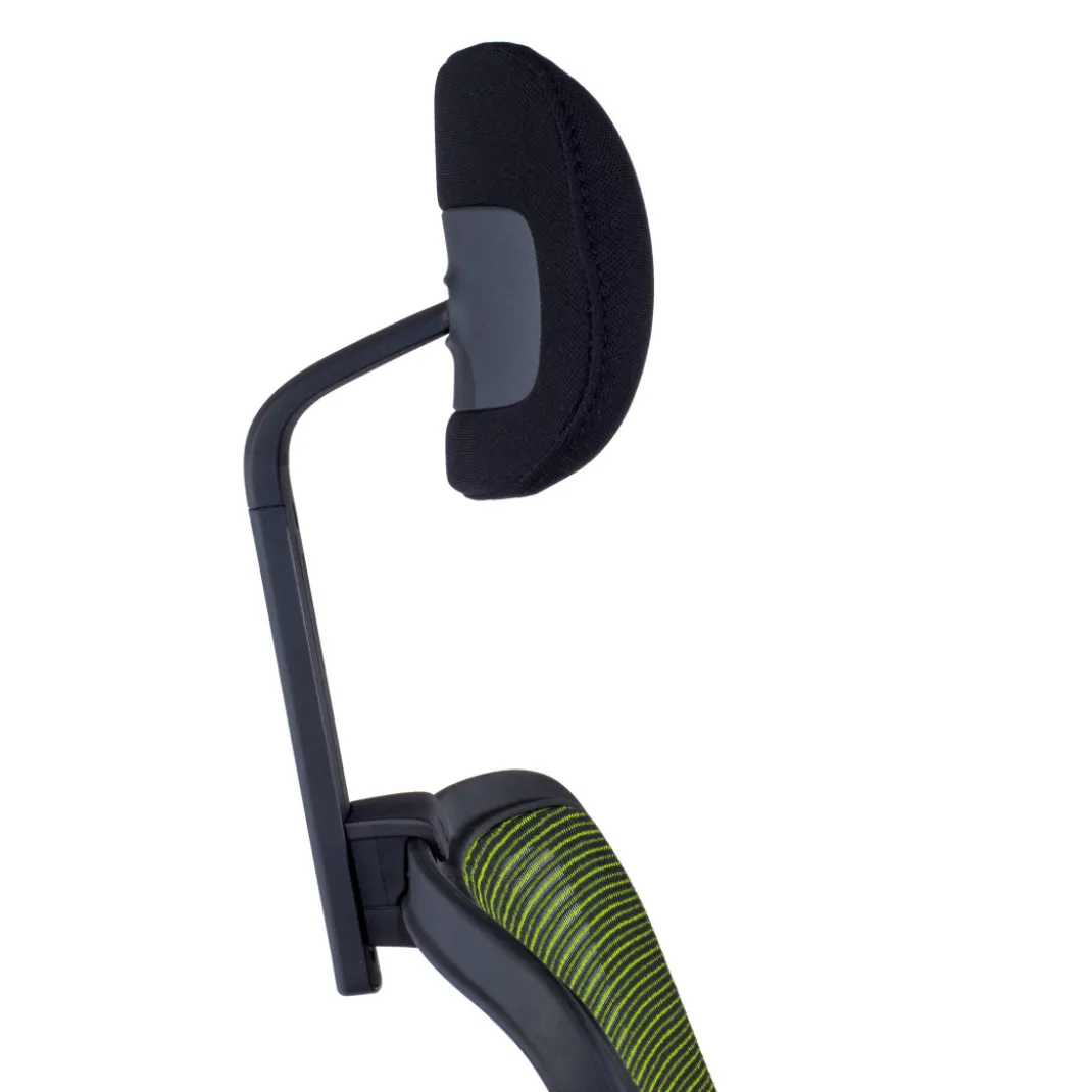 Silla de oficina profesional Sugar black con reposacabezas