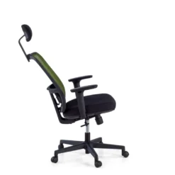 Silla de oficina profesional Sugar black con reposacabezas