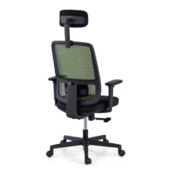Silla de oficina profesional Sugar black con reposacabezas