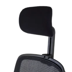 Silla de oficina profesional Sugar black con reposacabezas