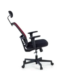 Silla de oficina profesional Sugar black con reposacabezas