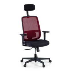 Silla de oficina profesional Sugar black con reposacabezas
