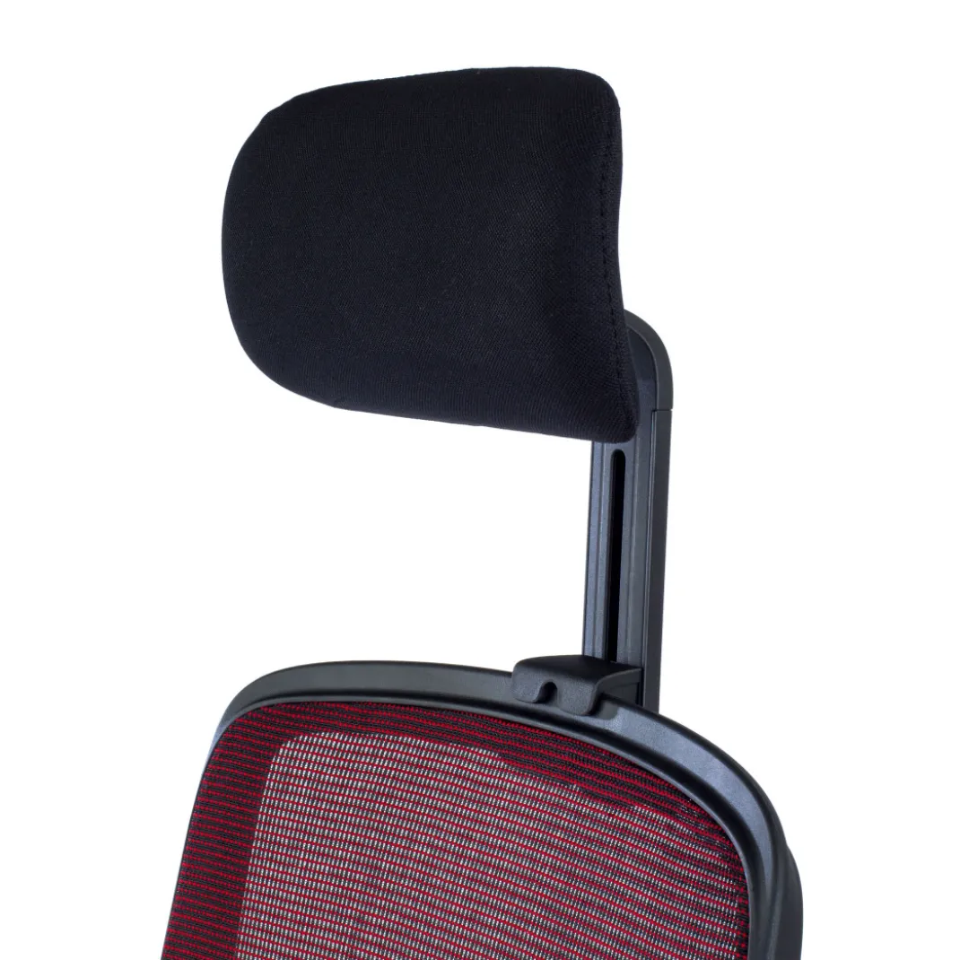 Silla de oficina profesional Sugar black con reposacabezas