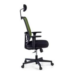 Silla de oficina profesional Sugar black con reposacabezas