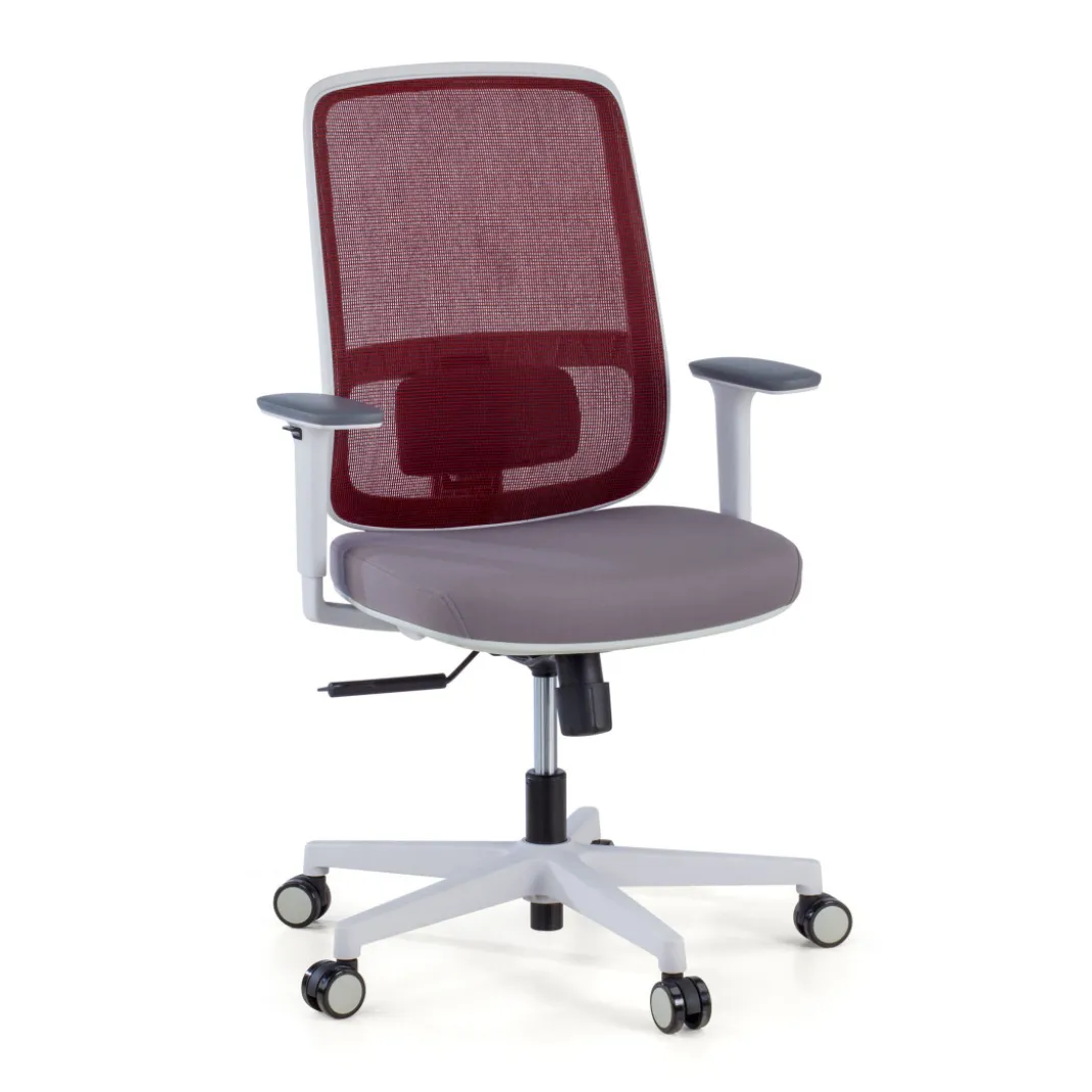 Silla de oficina profesional Sugar white, uso intensivo