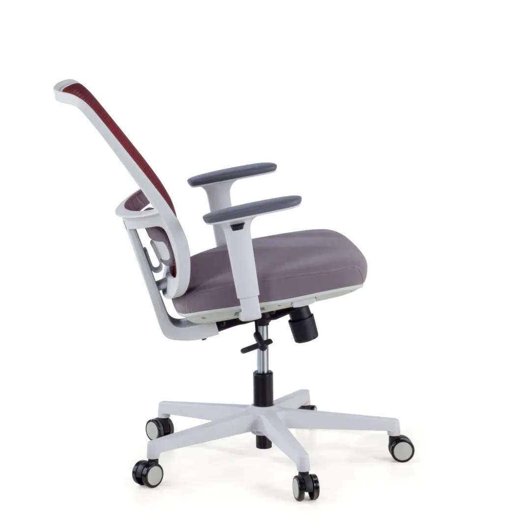 Silla de oficina profesional Sugar white, uso intensivo