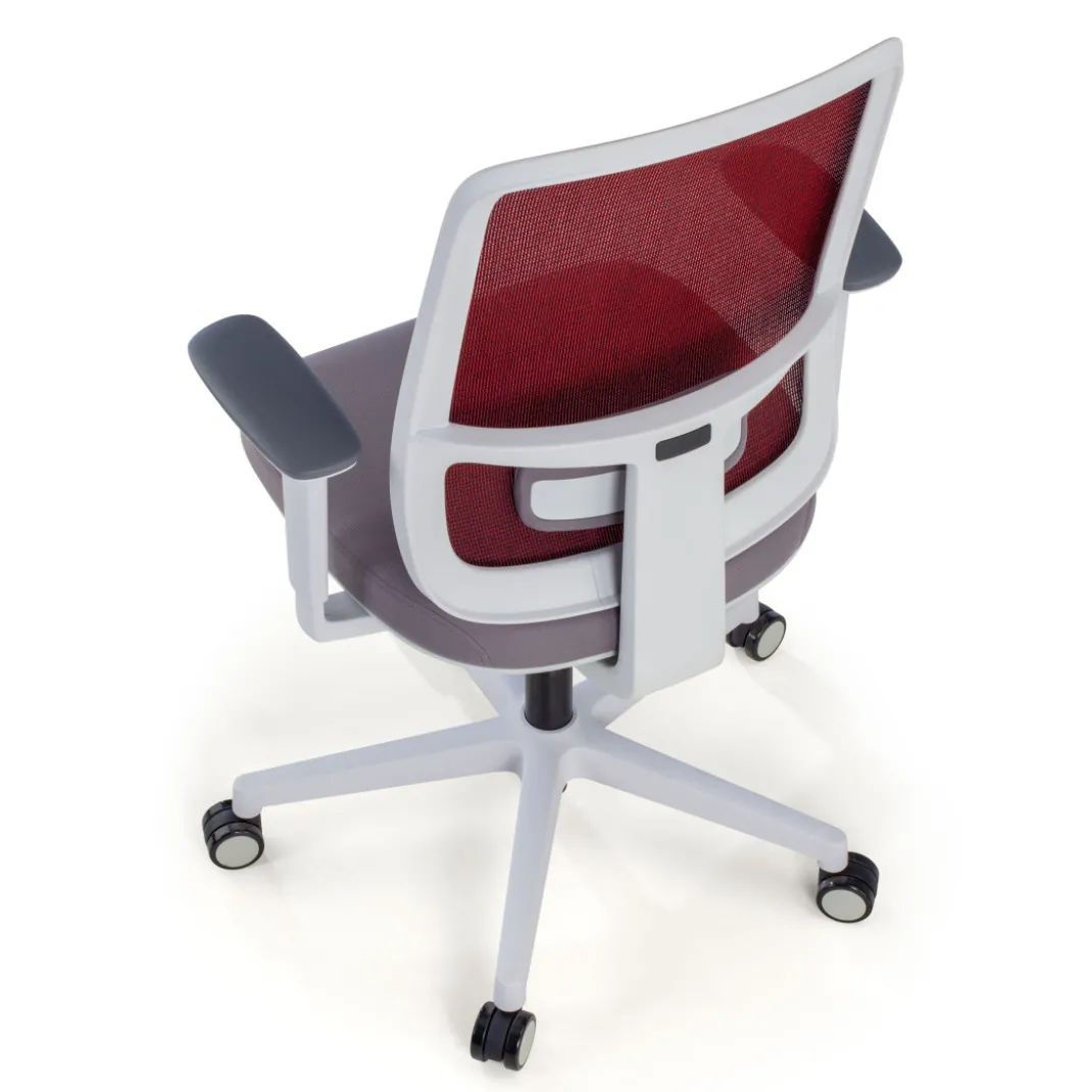 Silla de oficina profesional Sugar white, uso intensivo