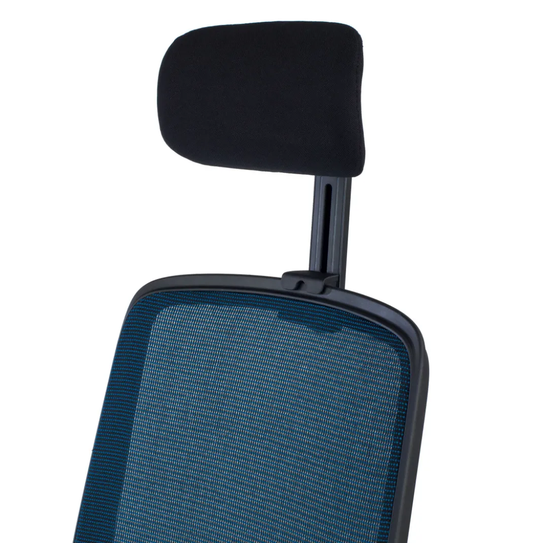 Silla de oficina profesional Sugar black con reposacabezas