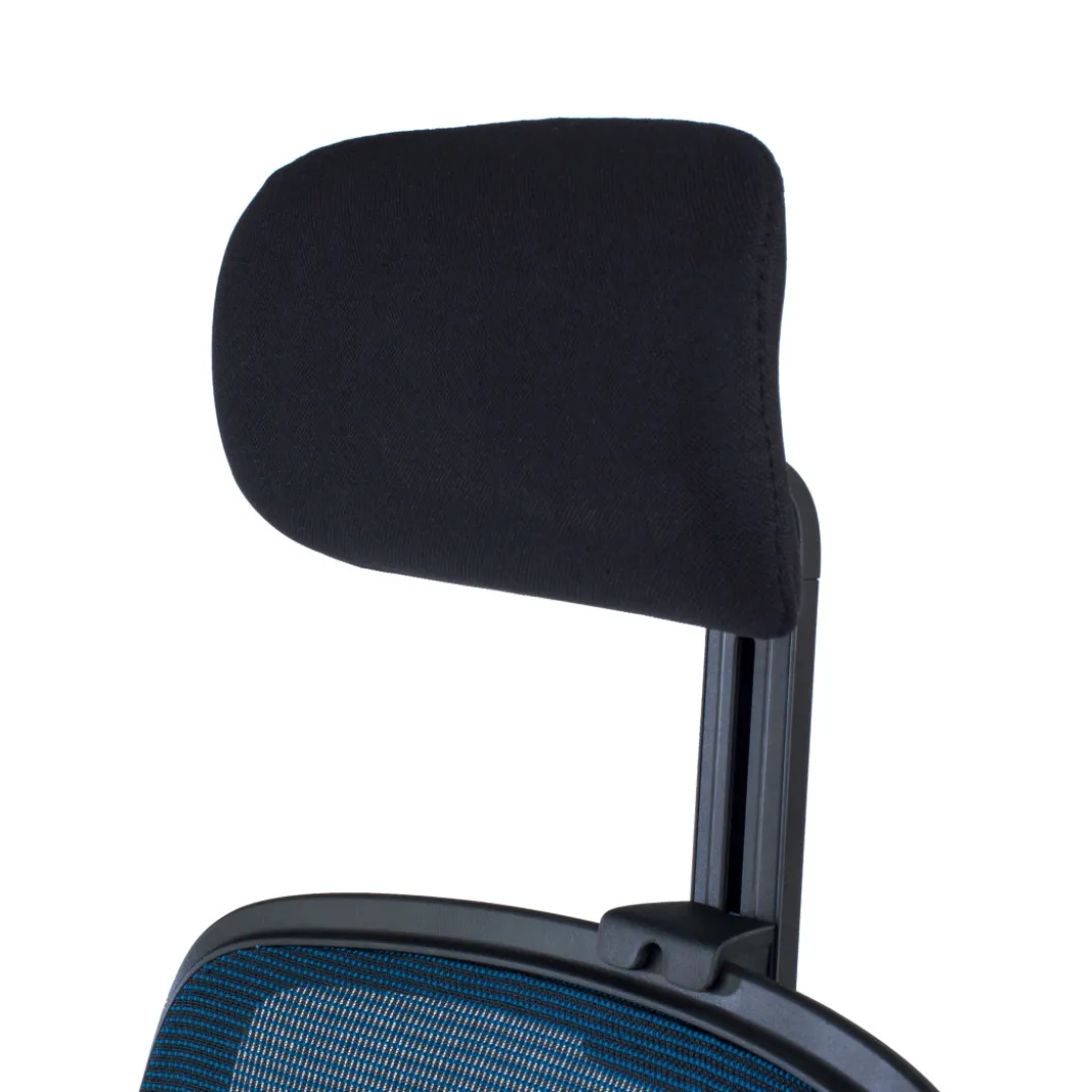 Silla de oficina profesional Sugar black con reposacabezas