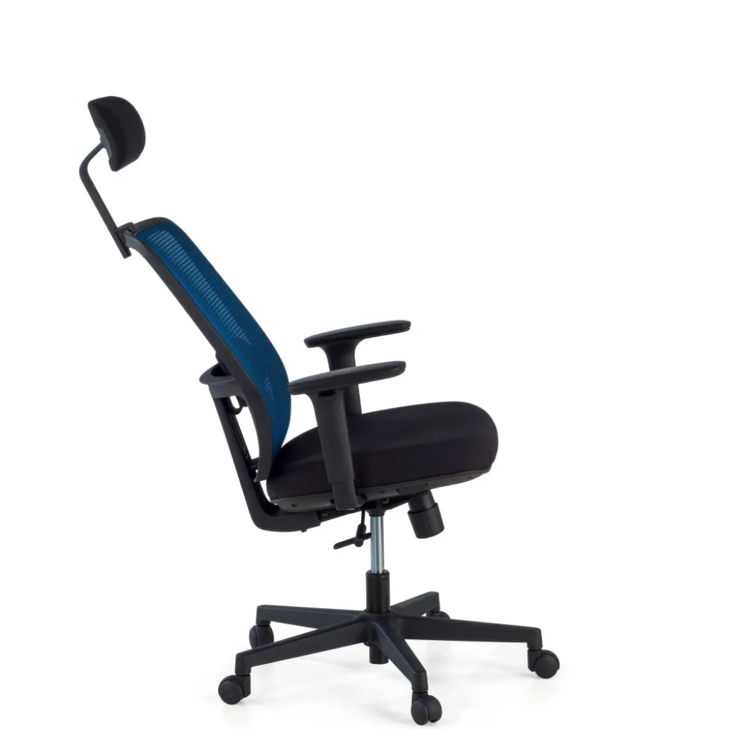 Silla de oficina profesional Sugar black con reposacabezas