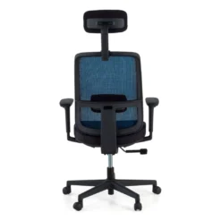 Silla de oficina profesional Sugar black con reposacabezas