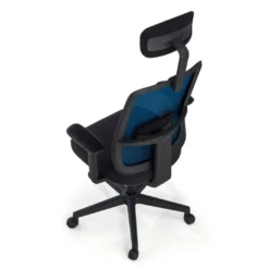 Silla de oficina profesional Sugar black con reposacabezas