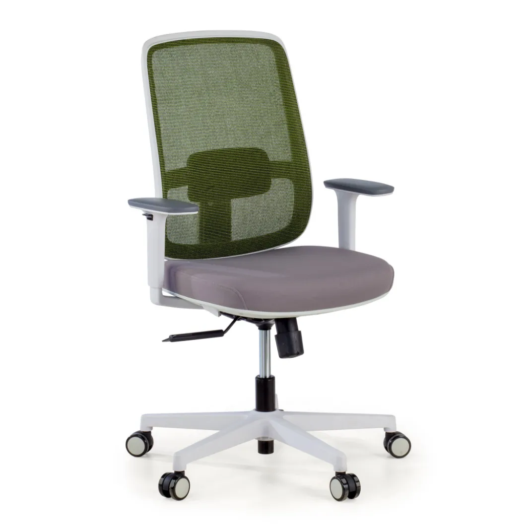 Silla de oficina profesional Sugar white, uso intensivo