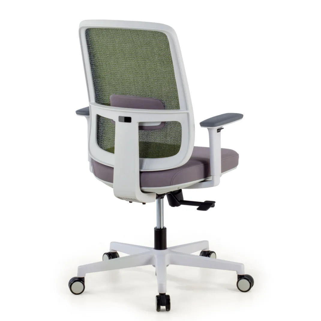 Silla de oficina profesional Sugar white, uso intensivo