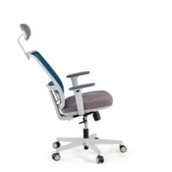 Silla de oficina Sugar white con reposacabezas