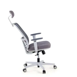 Silla de oficina Sugar white con reposacabezas
