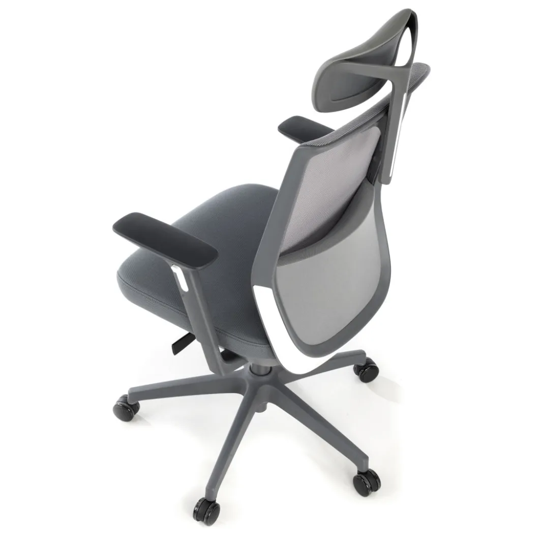 Silla de oficina Wind, respaldo ergonómico, brazos 3D, reposacabezas