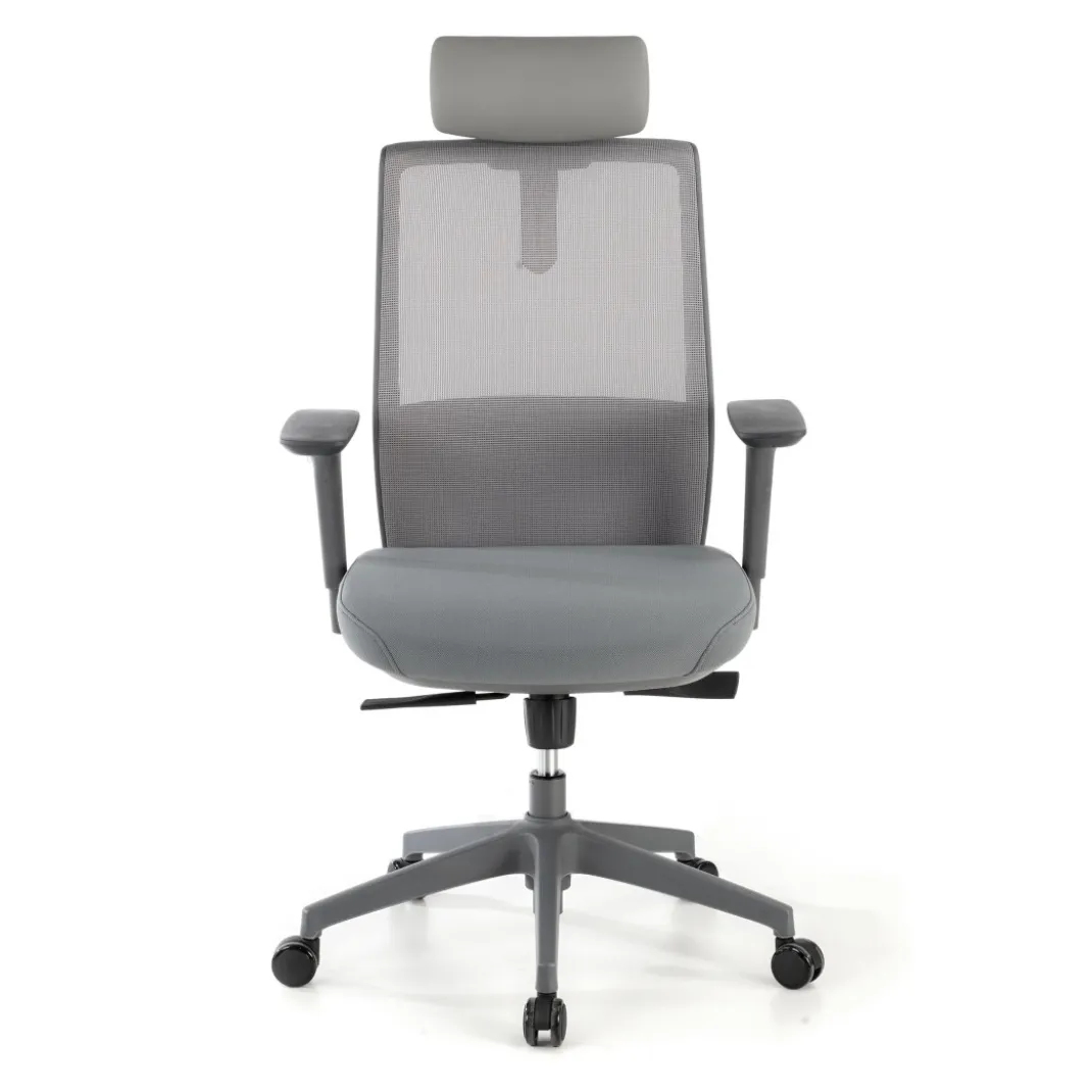 Silla de oficina Wind, respaldo ergonómico, brazos 3D, reposacabezas