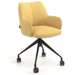 Silla de reuniones con ruedas Gala, estructura giratoria