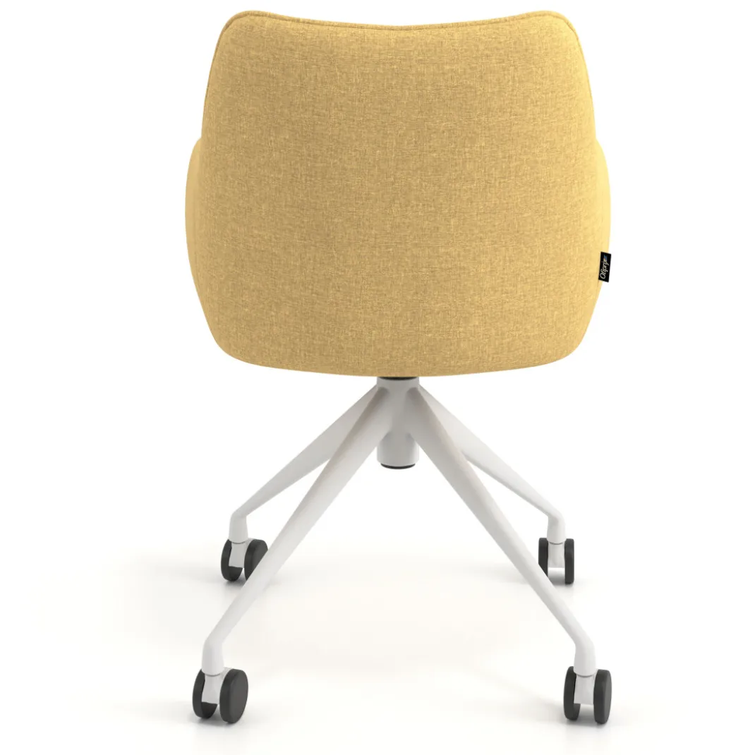 Silla de reuniones con ruedas Gala, estructura giratoria