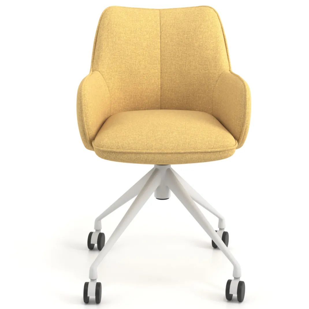 Silla de reuniones con ruedas Gala, estructura giratoria