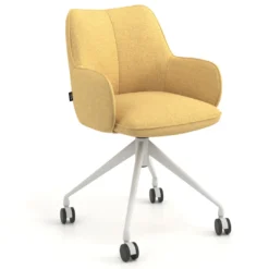 Silla de reuniones con ruedas Gala, estructura giratoria