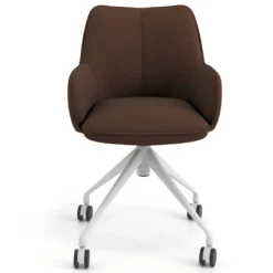 Silla de reuniones con ruedas Gala, estructura giratoria