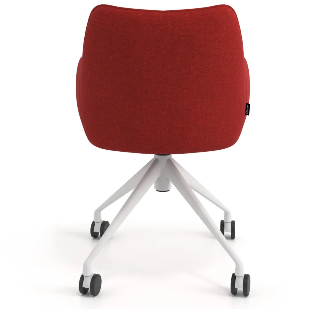 Silla de reuniones con ruedas Gala, estructura giratoria