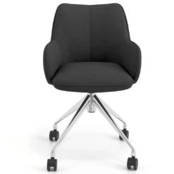 Silla de reuniones con ruedas Gala, estructura giratoria