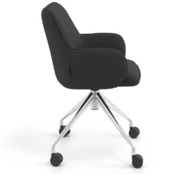 Silla de reuniones con ruedas Gala, estructura giratoria