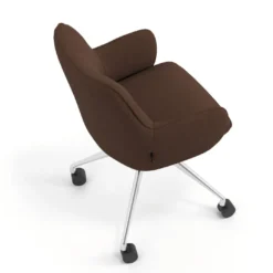 Silla de reuniones con ruedas Gala, estructura giratoria
