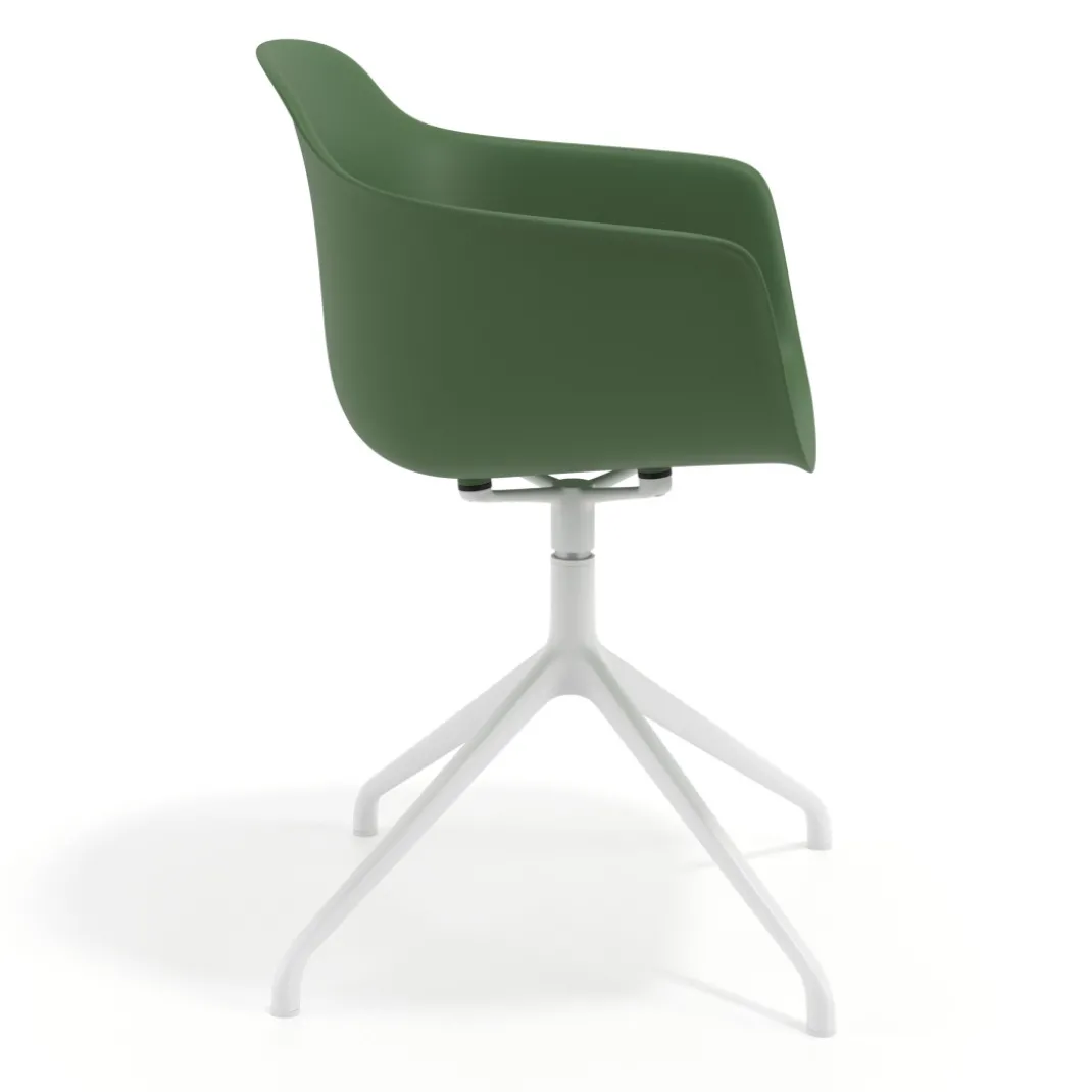Silla de reuniones Elisa, base piramidal