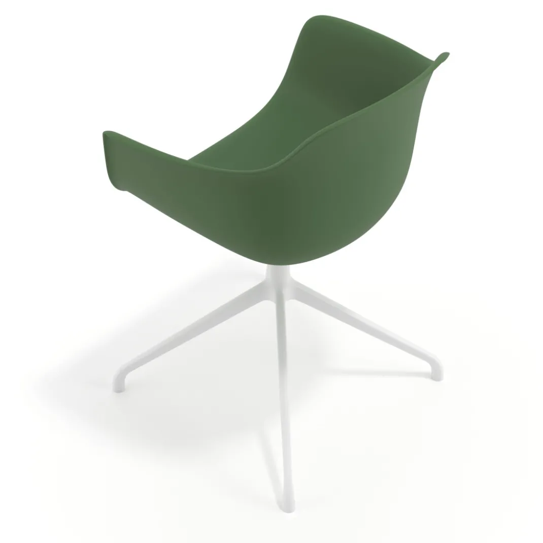 Silla de reuniones Elisa, base piramidal