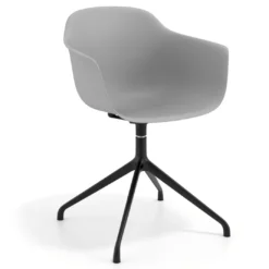 Silla de reuniones Elisa, base piramidal