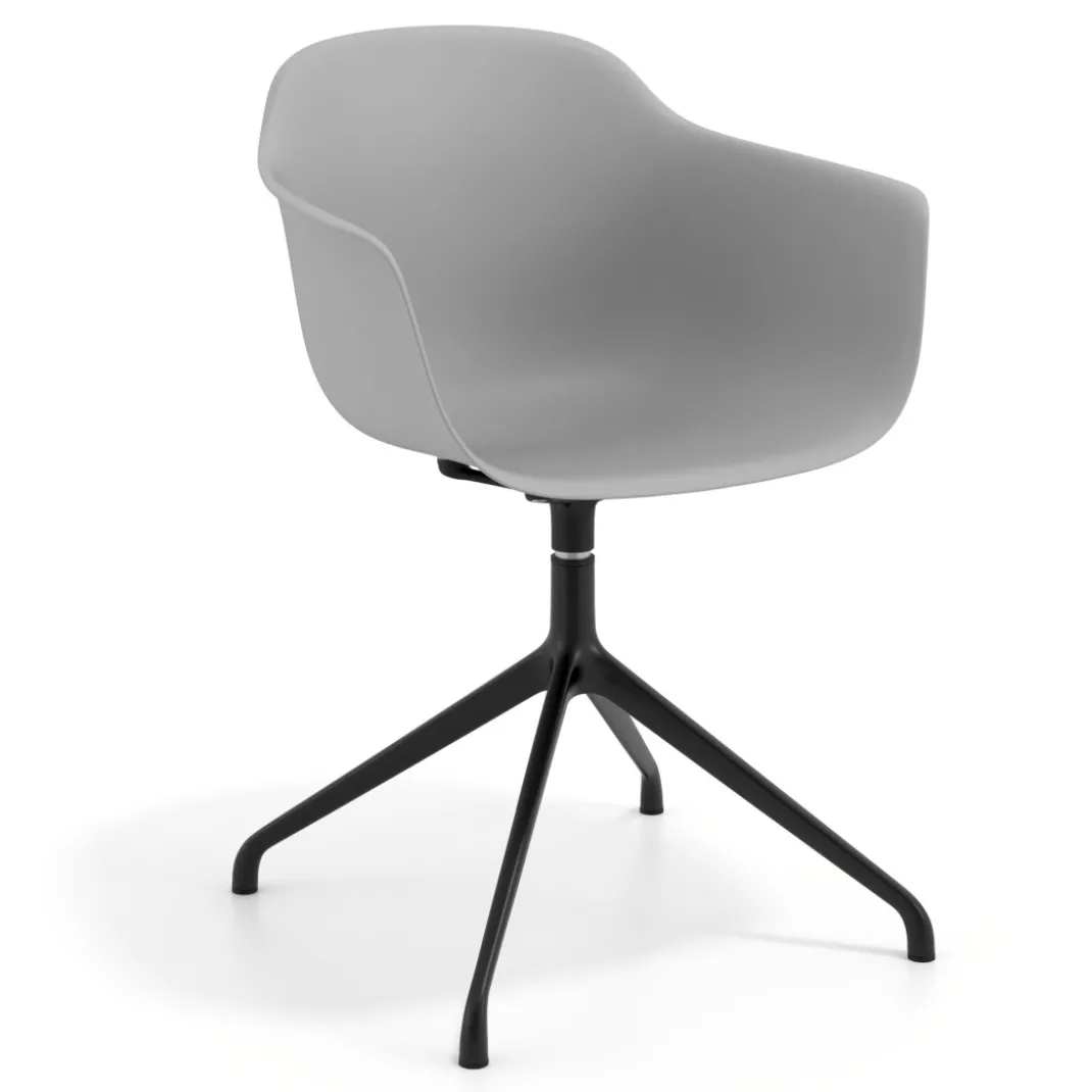 Silla de reuniones Elisa, base piramidal