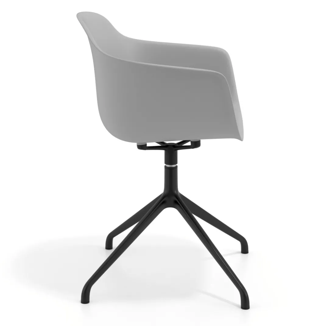 Silla de reuniones Elisa, base piramidal