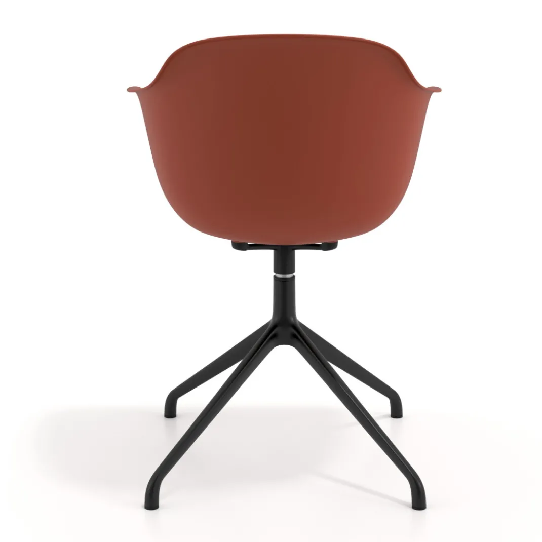 Silla de reuniones Elisa, base piramidal