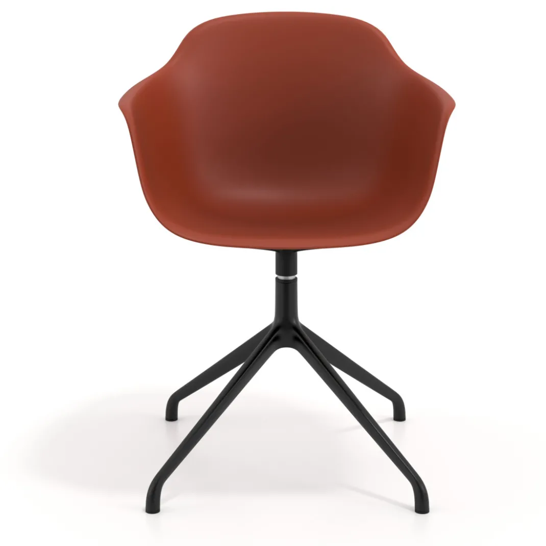 Silla de reuniones Elisa, base piramidal