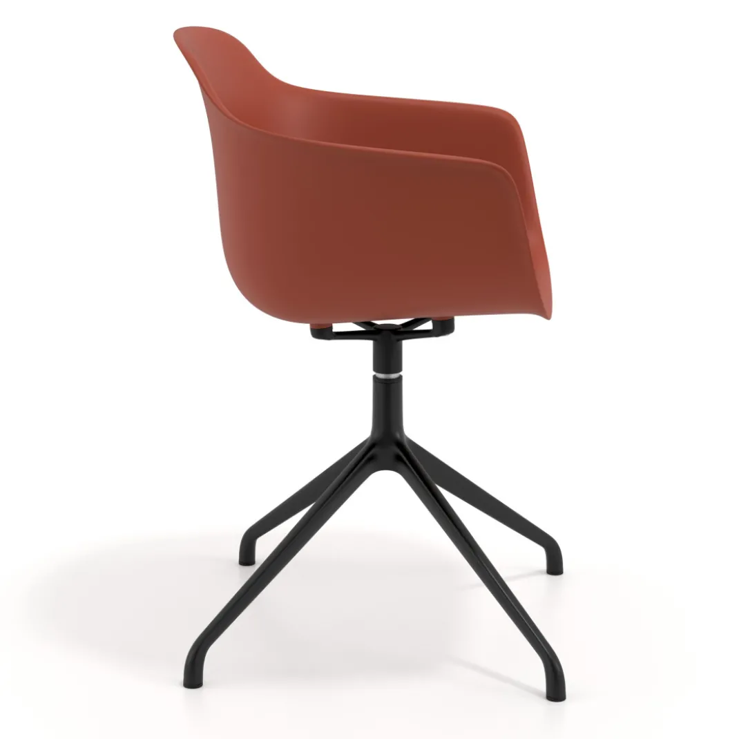Silla de reuniones Elisa, base piramidal