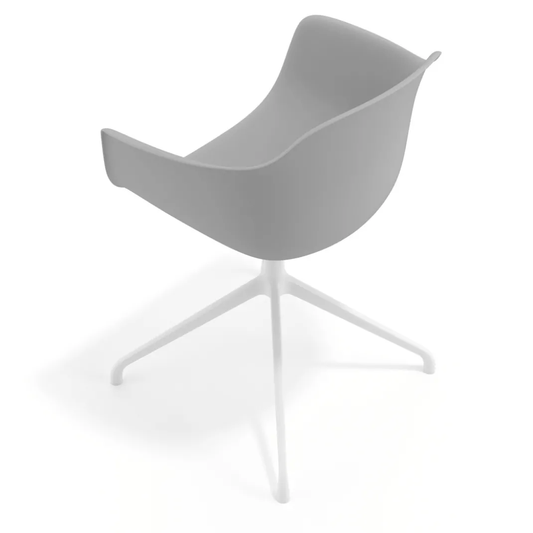 Silla de reuniones Elisa, base piramidal
