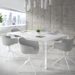 Silla de reuniones Elisa, base piramidal