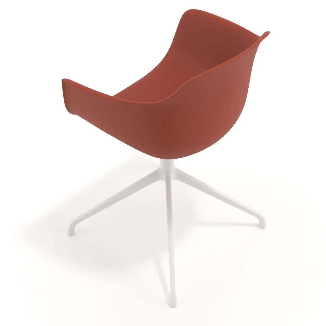 Silla de reuniones Elisa, base piramidal