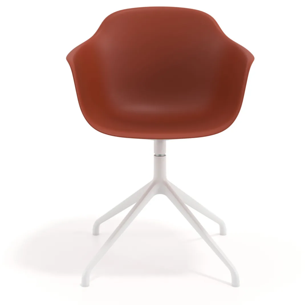 Silla de reuniones Elisa, base piramidal