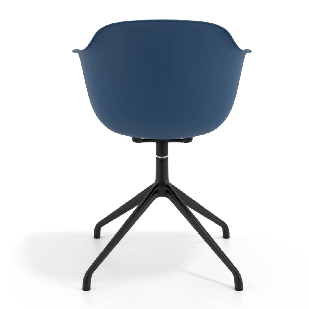 Silla de reuniones Elisa, base piramidal