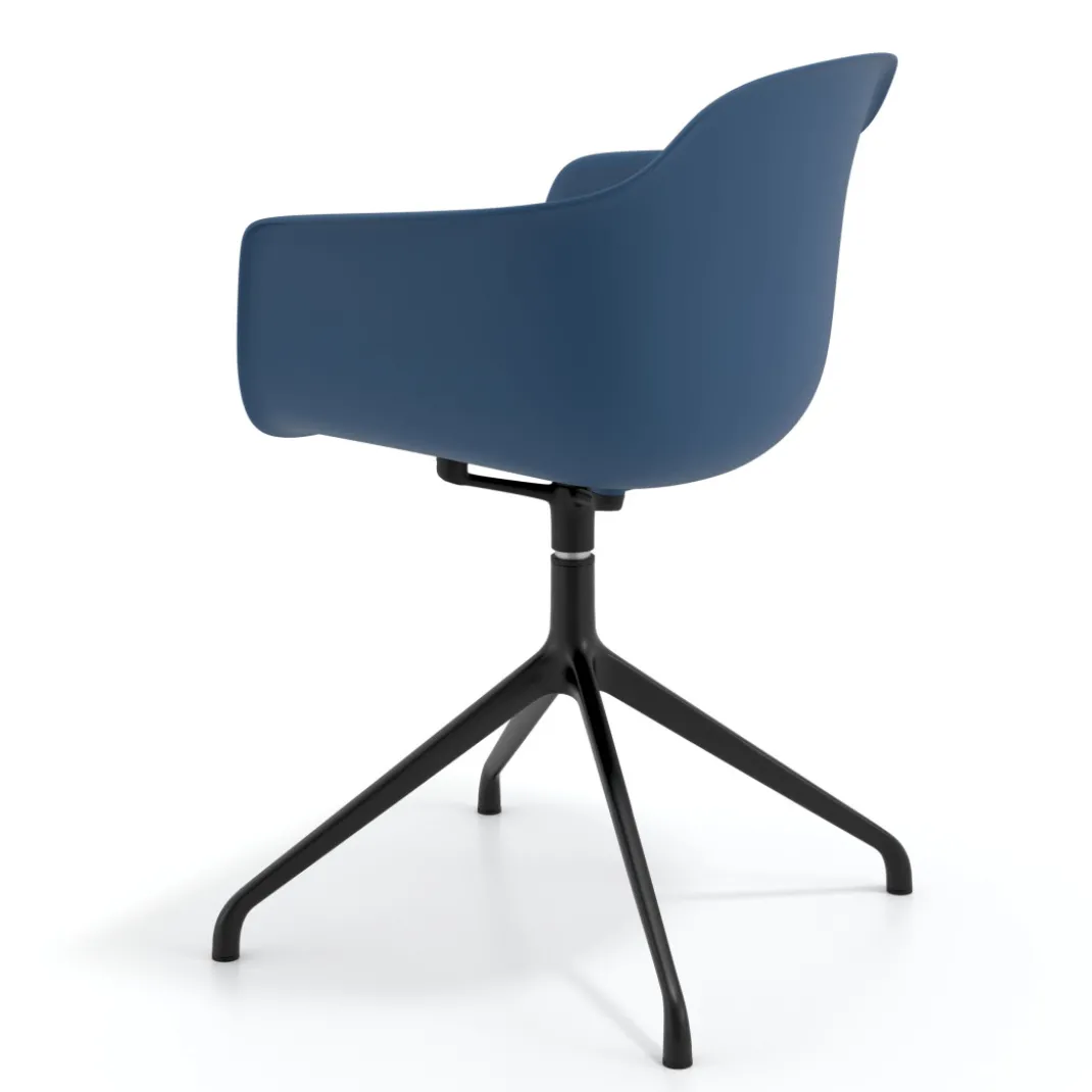 Silla de reuniones Elisa, base piramidal