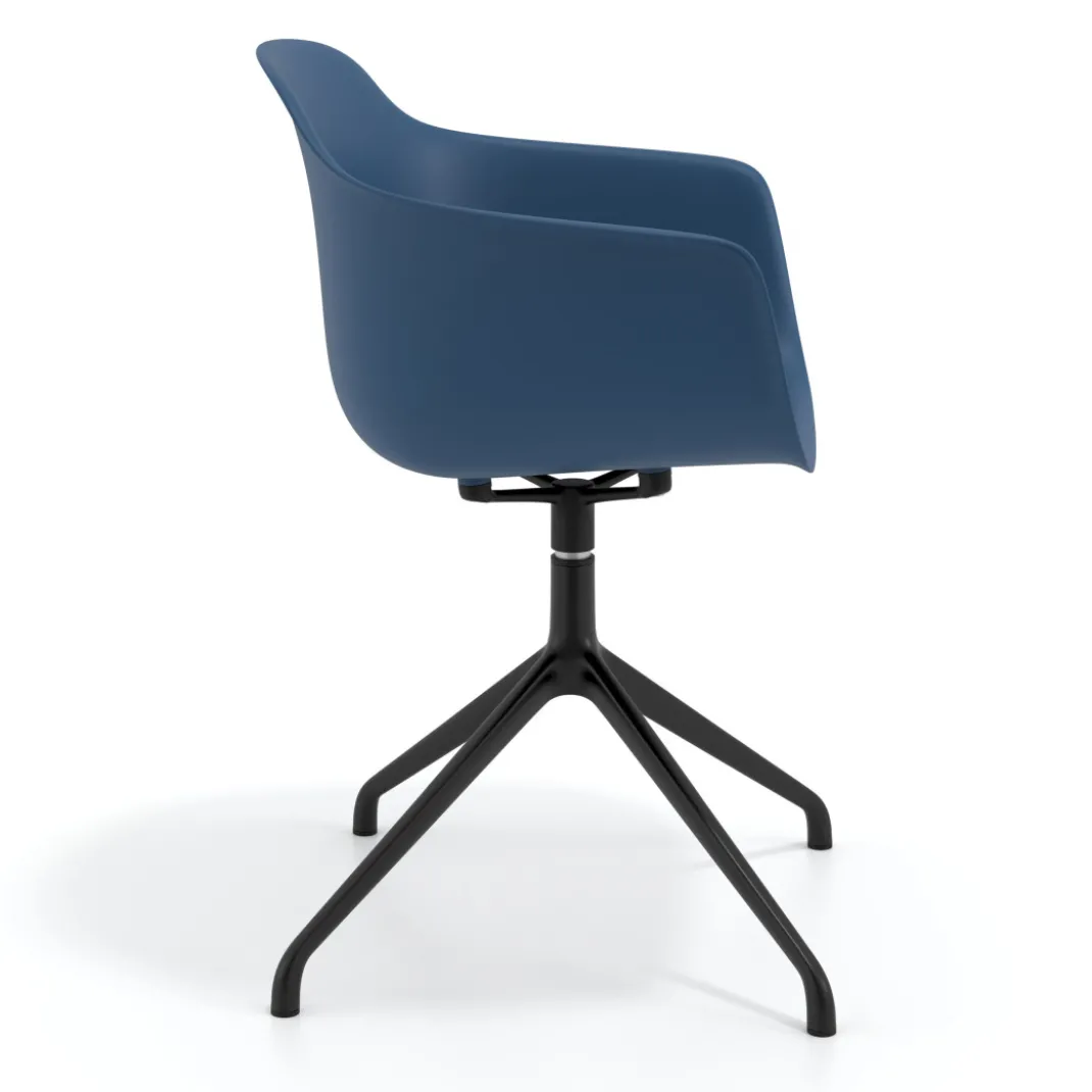 Silla de reuniones Elisa, base piramidal