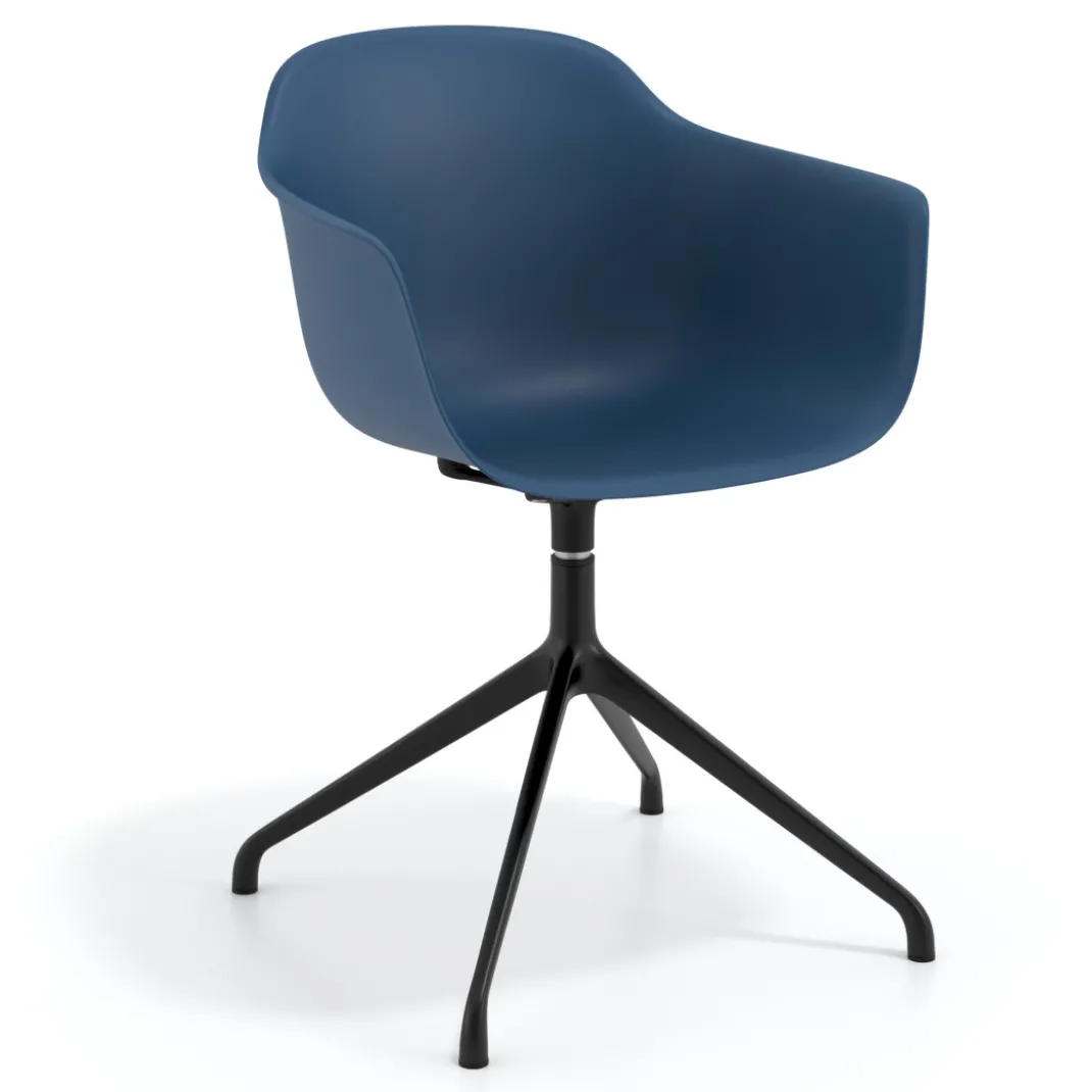 Silla de reuniones Elisa, base piramidal