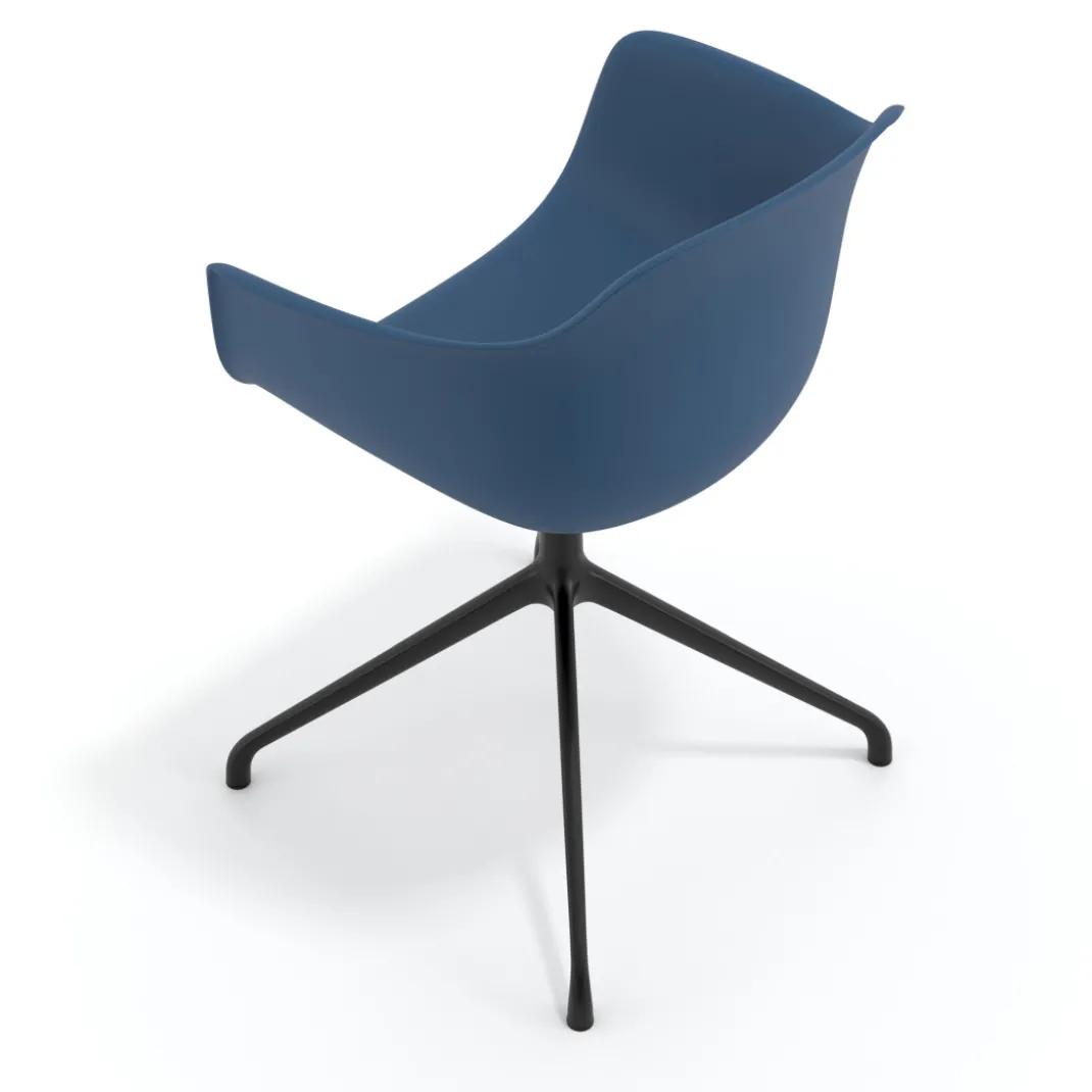Silla de reuniones Elisa, base piramidal