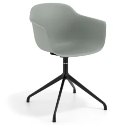 Silla de reuniones Elisa, base piramidal